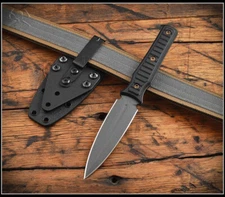 RMJ Tactical Orlando Special Tungsten Cerakote Nitro-V Blade Black G-10 w/Sheath