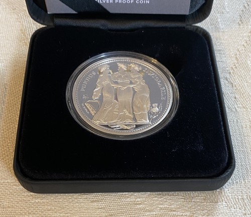 Sterlina 2021 £1 Argento 999 Moneta 1 Oz. Tre Grazie Proof 1 Pound Elisabetta II - Foto 4 di 14