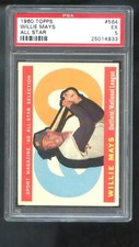 1960 Topps #564 Willie Mays All-Star PSA 5 Graded Baseball Card Sport Magazine