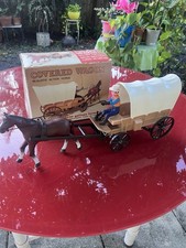 Vintage Covered Wagon Toy with Horse Not Working With Box
