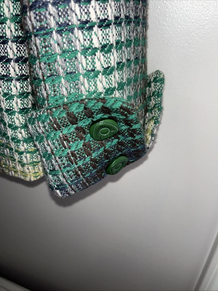 Chaqueta de lana vintage JOLT Tweed Peacoat doble botonadura Y2K pequeña Foto 4 de 4