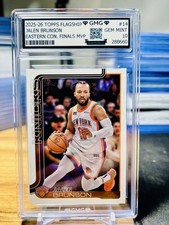 2025-26 Topps Basketball Jalen Brunson #14 Con. Finals MVP GMG Graded 10 Gem 💎