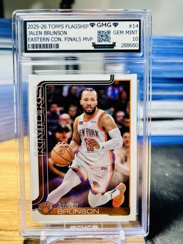 2025-26 Topps Basketball Jalen Brunson #14 Con. Finals MVP GMG Graded 10 Gem ?