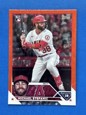 2023 Topps Update Orange Foil #US124 Michael Stefanic Los Angeles Angels #/299