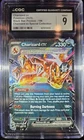 Pokémon CGC 9 Mint Charizard ex Double Rare Holo 054/091 SV: Paldean Fates 2025