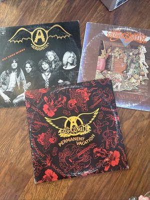 Aerosmith Permanent Vacation , Toys In The Attic, Get Your Wings Lot 1974 1975