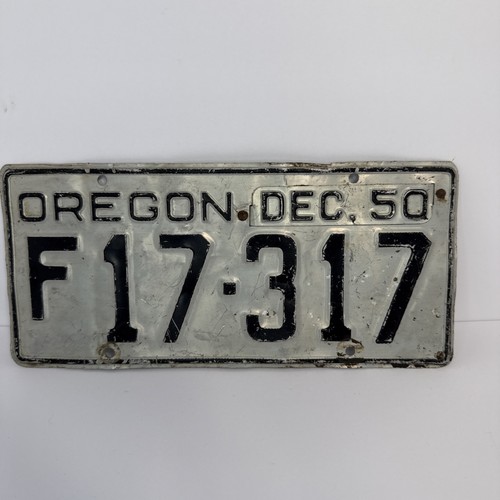 Vintage OREGON Farm License Plate 1950