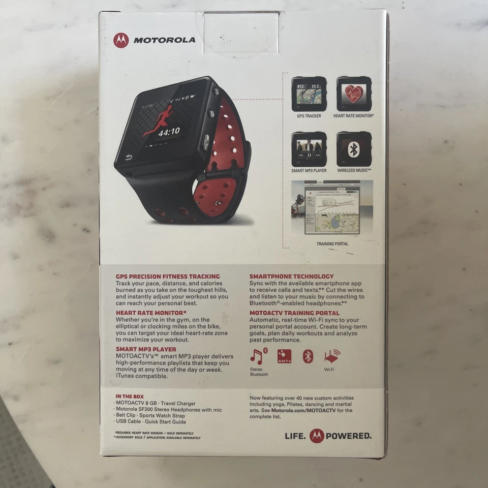 Motorola MOTOACTV 8 GB GPS Reloj Deportivo Reproductor MP3 + Correa Deportiva NUEVO Foto 2 de 4