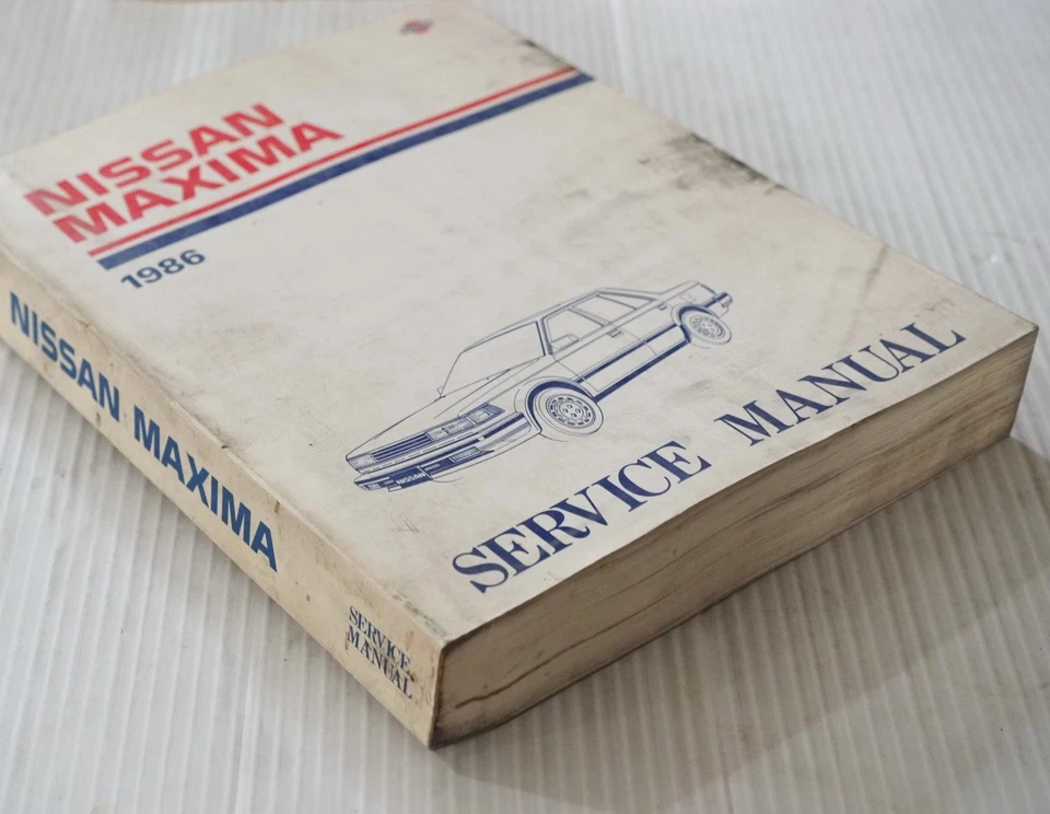Nissan Máxima 1986 manual de servicio de reparación de taller motor original transmisión carrocería cableado Foto 3 de 4