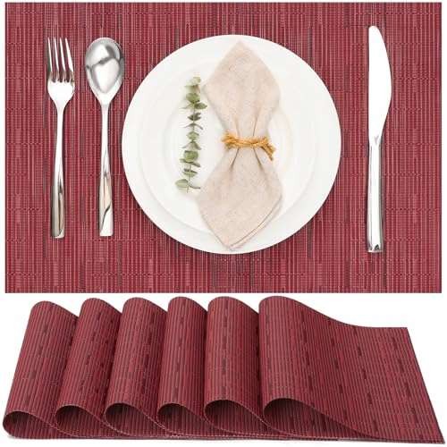 Myir JUN Table Mats Placemats Set of 6  Assorted colors , sizes 