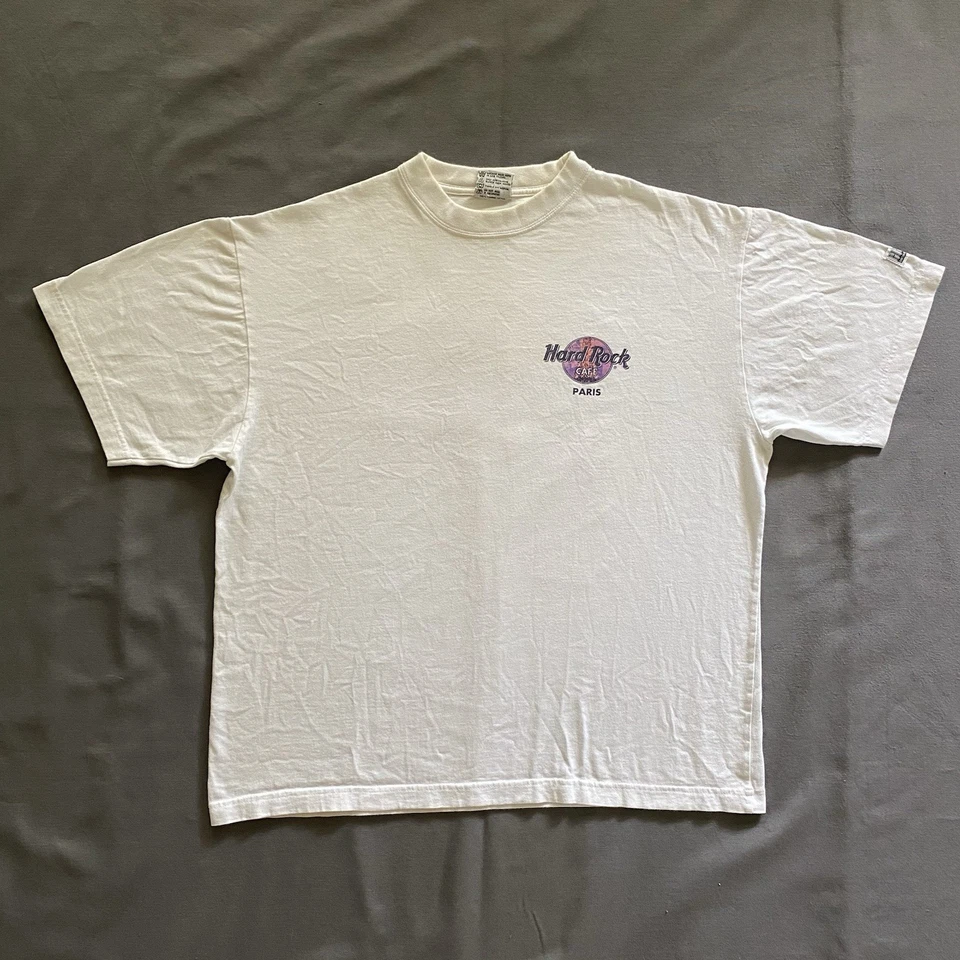 VTG 1990s Hard Rock Cafe T Shirt Mens Large White Paris France Casino Resort 90s - Image 2 of 4