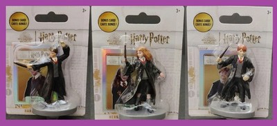 NEW! Set of 3 Harry Potter 2-3/4'' Figurines HARRY HERMIONE RON Cake Toppers $6Sh