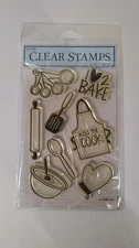 Cooking Baking Clear Stamps Set The Paper Studio New In Package