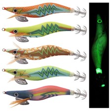5/10PCS Squid Jig Shrimp Fishing Lures for Tihtenfish Lures Luminous Artificial...