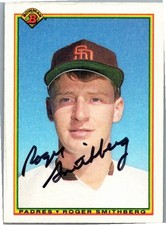 1990 -Roger Smithberg- Bowman Autograph/Signed/Auto Baseball Card #203 Padres
