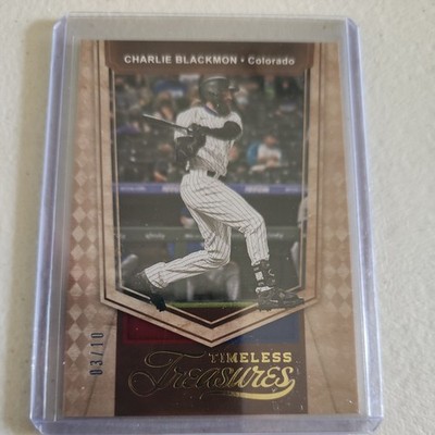 Charlie Blackmon 2021 Chronicle Timeless Treasures #/10 Rockies 