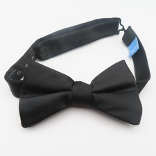 Croft  Barrow Bow Tie Black Solid 2.5" Wide Pre Tied Polyester Tuxedo Formal