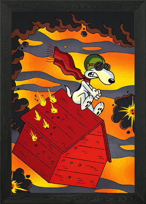 Snoopy Flying Ace Cartoon Kunst Gerahmtes Wandbild Poster Leinwanddruck Bild