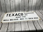 Vintage Porcelain Oil Field Sign - Texaco Inc Well No 402