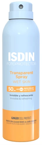ISDIN Fotoprotector Transparent Spray Wet Skin SPF50+ 250ml NEW IMAGE Body Sunsc