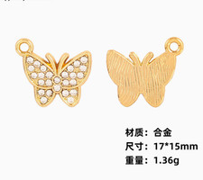 Lot butterfly Metal Charms DIY Earring Keychain Jewelry Making Pendants