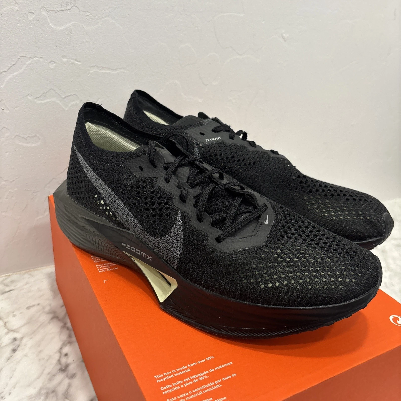 Nike ZoomX Vaporfly Next% 3 FK Black Metallic Ash HV6351-001 Men's Size 10.5