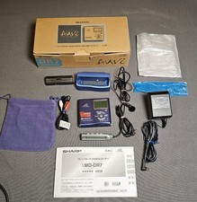 Sharp MD-DR7-A Blue Auvi 1-Bit MD Recorder COMPLETE IN BOX w/ALL ACCESORIES read