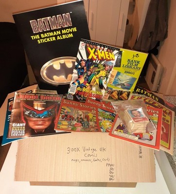 300x Huge VINTAGE UK COMICS LOT Batman 2000AD X-Men Eagle Tiger TV Comic Dandy