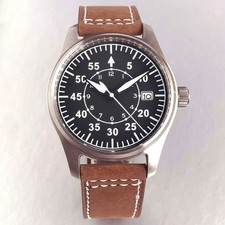 Pilot 39mm Tandorio Black dial Sapphire Glass Miyota 8215 Automatic Mens Watch