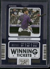 2021 Panini Contenders #WT-TS Trevor Story Winning Tickets Gold #/99