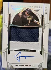 2024 Panini National Treasures Jackson Merrill Patch Auto #19/25 Padres 