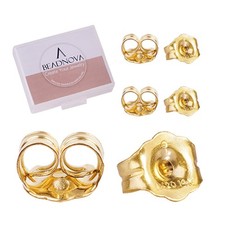 6 Pcs 14k Gold Earring Backs for Studs Butterfly Safety Locking Replacements