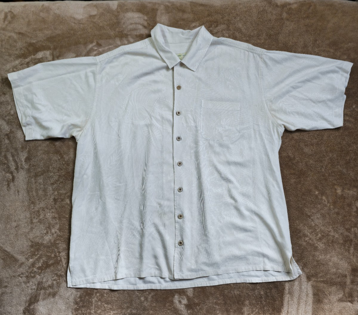 White Joseph & Feiss 100% Silk Button Down Size 2XLT