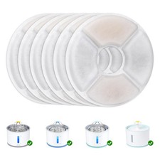 Cat Water Fountain Filter Replacement Round Carbon Filters 6 Pack 81oz/2.4L Top