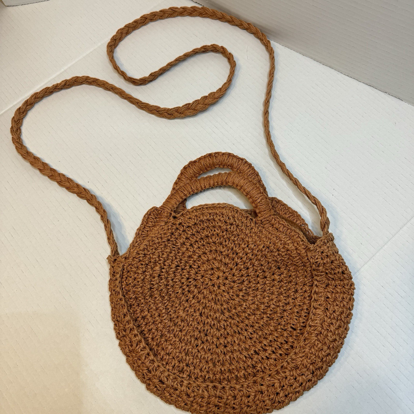 Universal Thread Woven Straw Shoulder/Crossbody B… - image 1