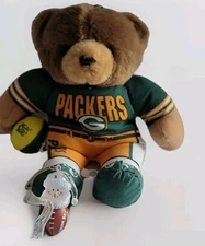 Vintage Green Bay Packers Good Stuff Teddy Bear 1999 Plus NFL Packers Ornament