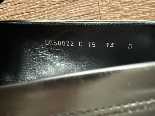 SALVATORE FERRAGAMO LEATHER UG 50022 C 15 SILVER LOGO MEN'S SHOES SZ 13 D ITALY - Picture 11 of 11