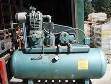 QUINCY AIR COMPRESSOR WITH KARGARD TANK AND ALLIS CHALMERS 2 HP INDUCTION MOTOR