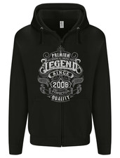 Premium Legend 15th Birthday 2008 Mens Zip Up Hoodie
