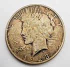 1923 US Silver Peace Dollar. Circulated