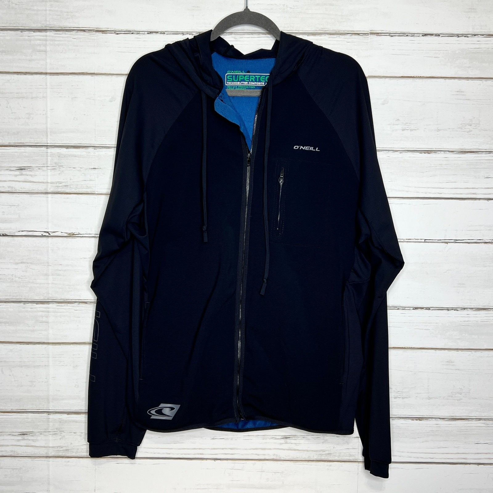 O’Neill Supertech Full Zip Packable Jacket Black … - image 1