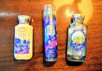 Bath and Body Works MOONLIGHT PATH 3pc Set. Fragrance Mist, Body Lotion and Wash