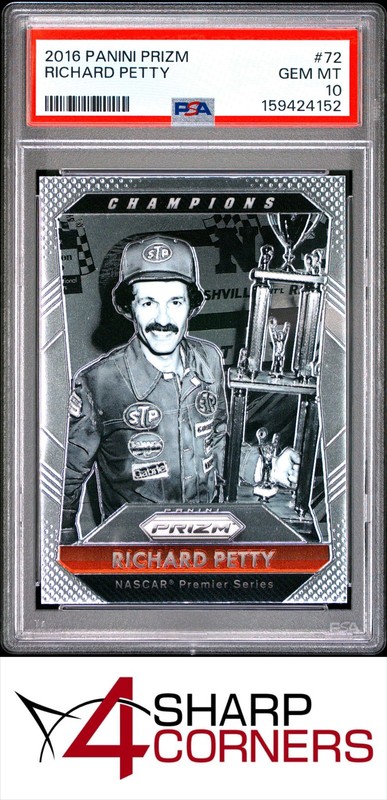 2016 PANINI PRIZM #72 RICHARD PETTY HOF POP 2 PSA 10