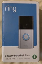 New Sealed RING, Battery Doorbell Plus 1536p HD+ Video Head-to-Toe View Camera