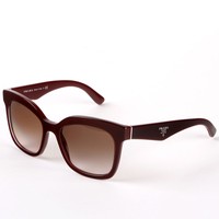 Prada Burgundy With Brown Lenses, Pr24qs Uan-0a6 - Women - Brand Prada Burgundy With Brown Lenses, Pr24qs Uan-0a6 - Women - Brand