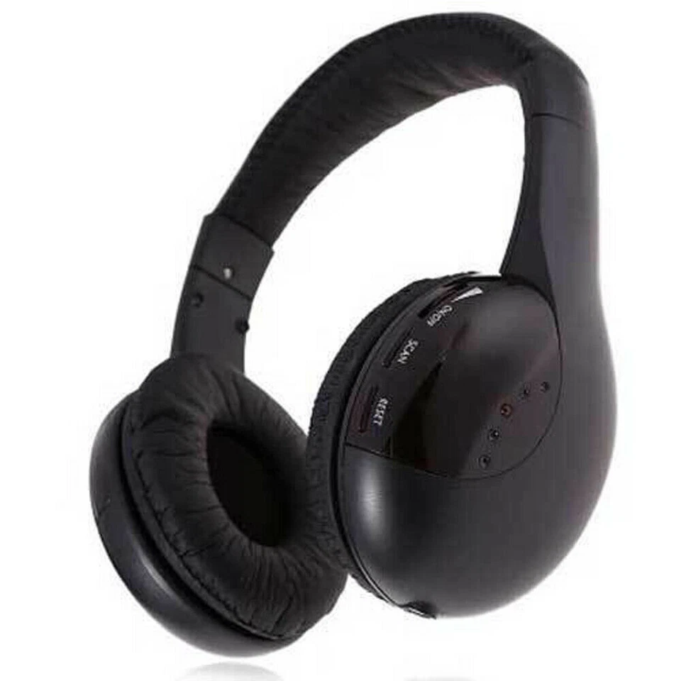 CUFFIA CUFFIE WIRELESS 5 in 1 SENZA FILI WI-FI MICROFONO EARPHONE TV MUSIC PC OF - Immagine 3 di 4