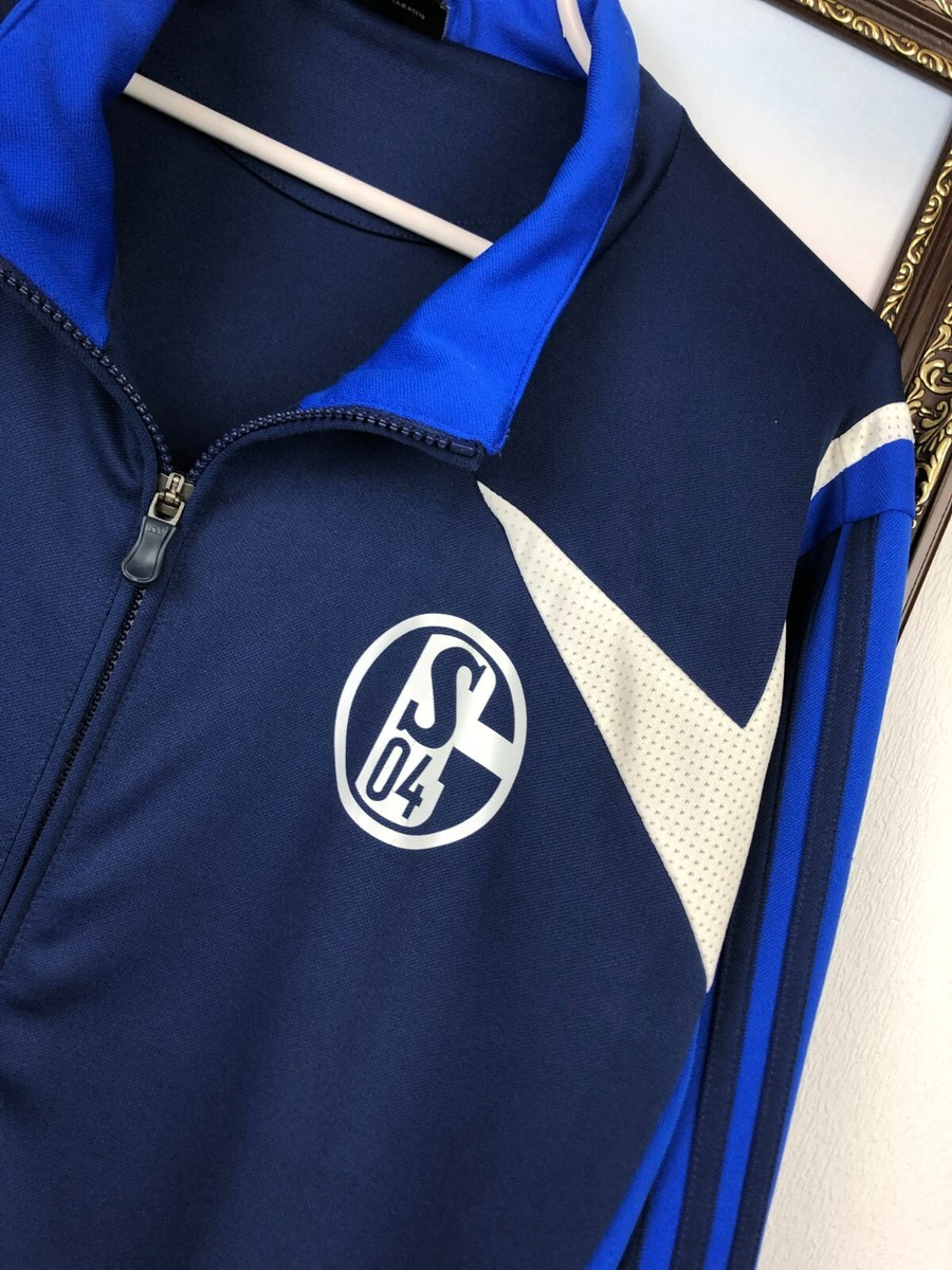 Vintage Adidas FC Schalke 04 Football Jacket Soccer Track Top Mens