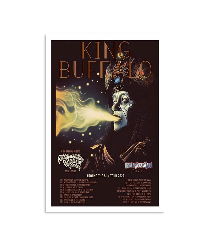 King Buffalo Around The Sun Tour 2024 Poster