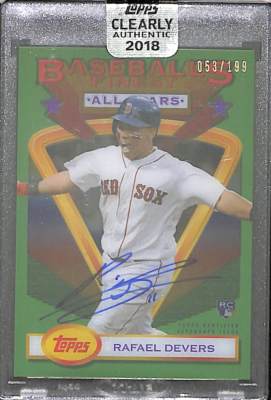 2018 Topps Clearly Authentic Autograph #93FSA-RD Rafael Devers No 