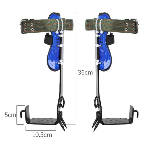 Adjust Tree/Pole Climbing Spike Set 2 Gear Safety Belt Rope Lanyard w/ Carabiner - Picture 12 of 24